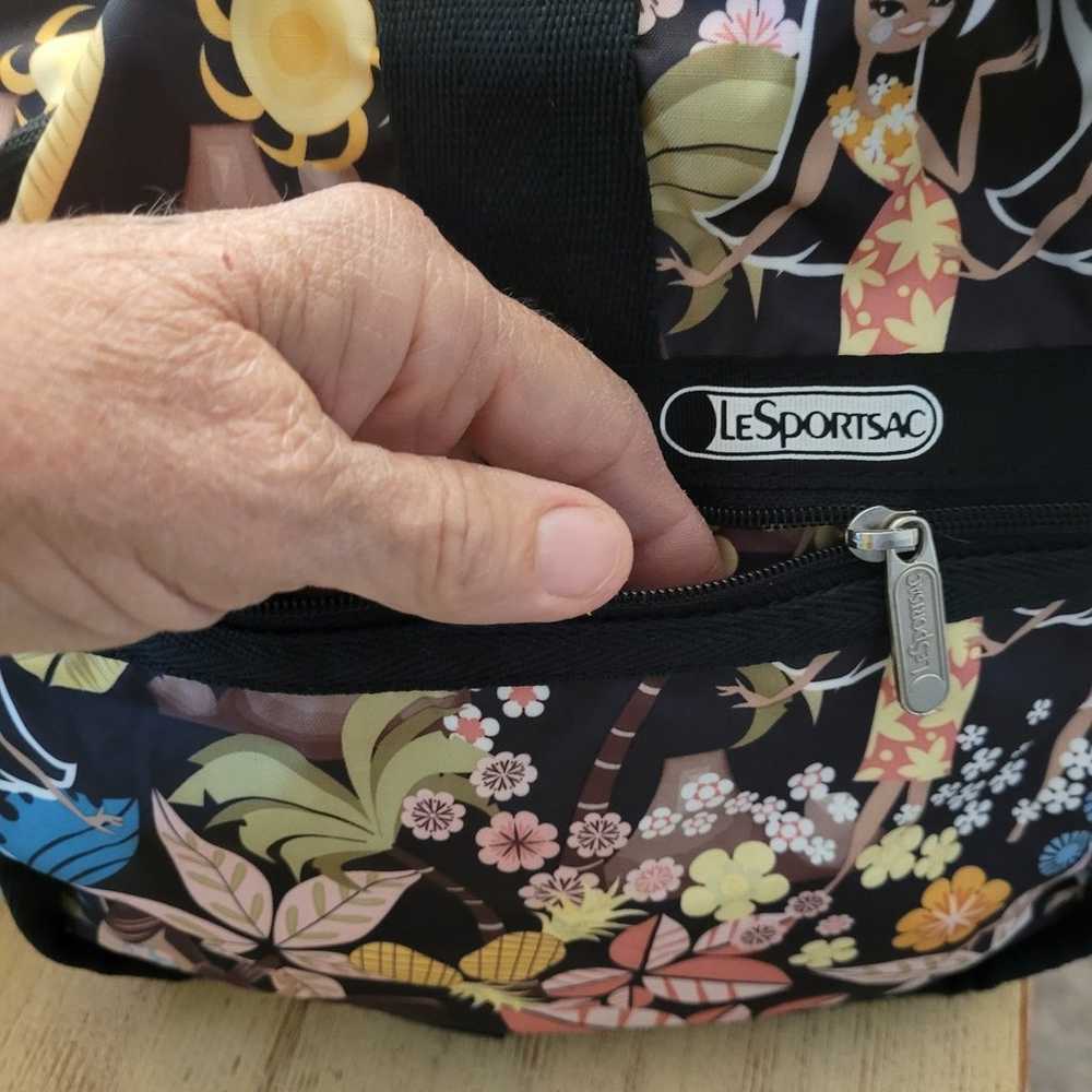 LeSportsac Duffle Bag/Pouch Hawaiian girl pattern - image 7