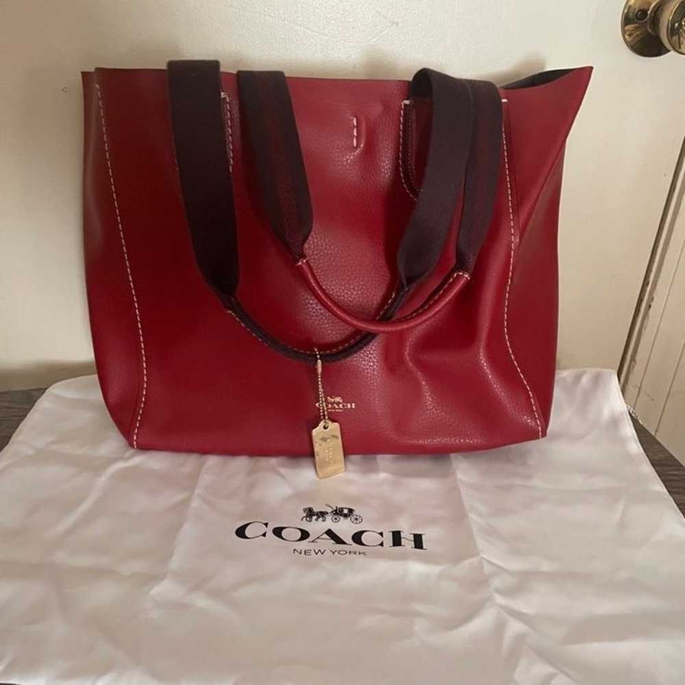 Coach Derby Tote Red - image 2