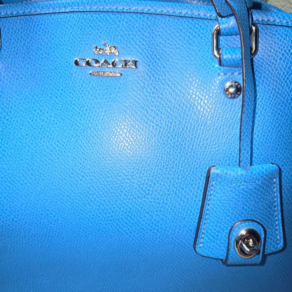 Euc coach Margot carryall bag blue - image 2