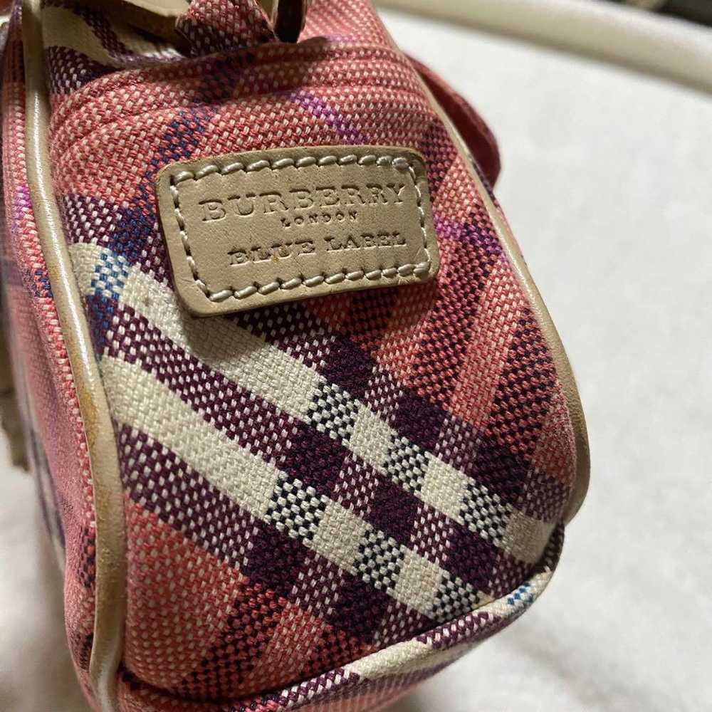 Burberry Blue Label Shoulder Bag Nova Check Pink - image 6