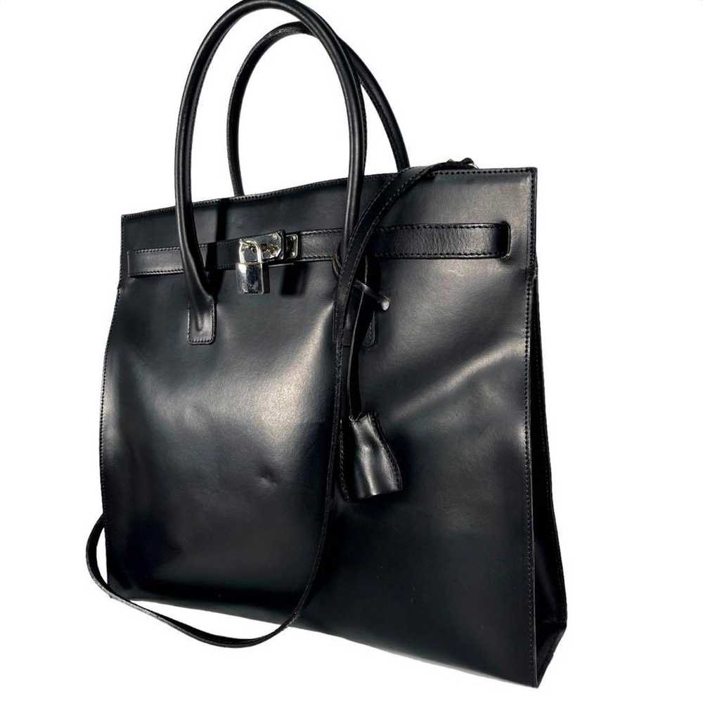 GUIA'S Genuine Leather 2way Tote Bag with Padlock… - image 1