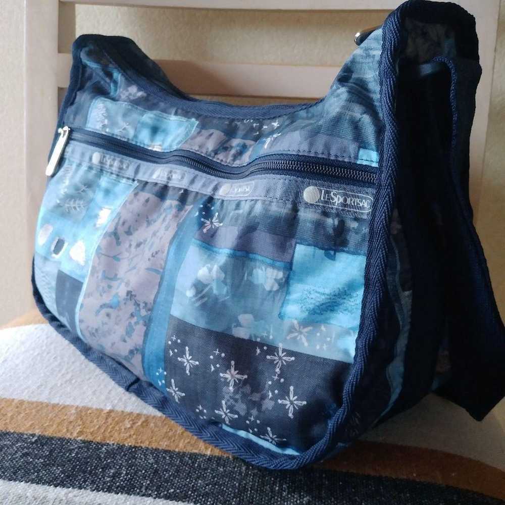 LeSportsac Denim Quilt Shoulder Bag in excellent … - image 4