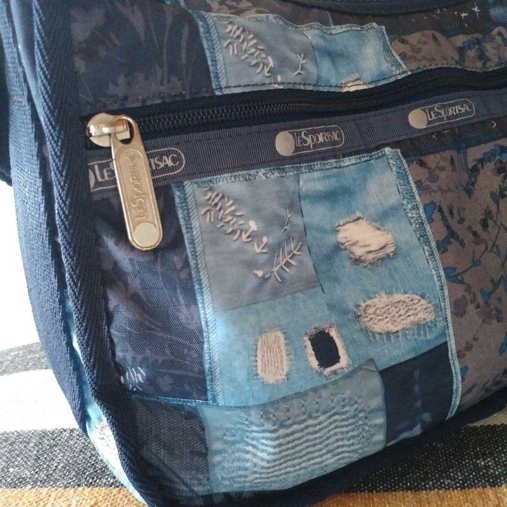 LeSportsac Denim Quilt Shoulder Bag in excellent … - image 6