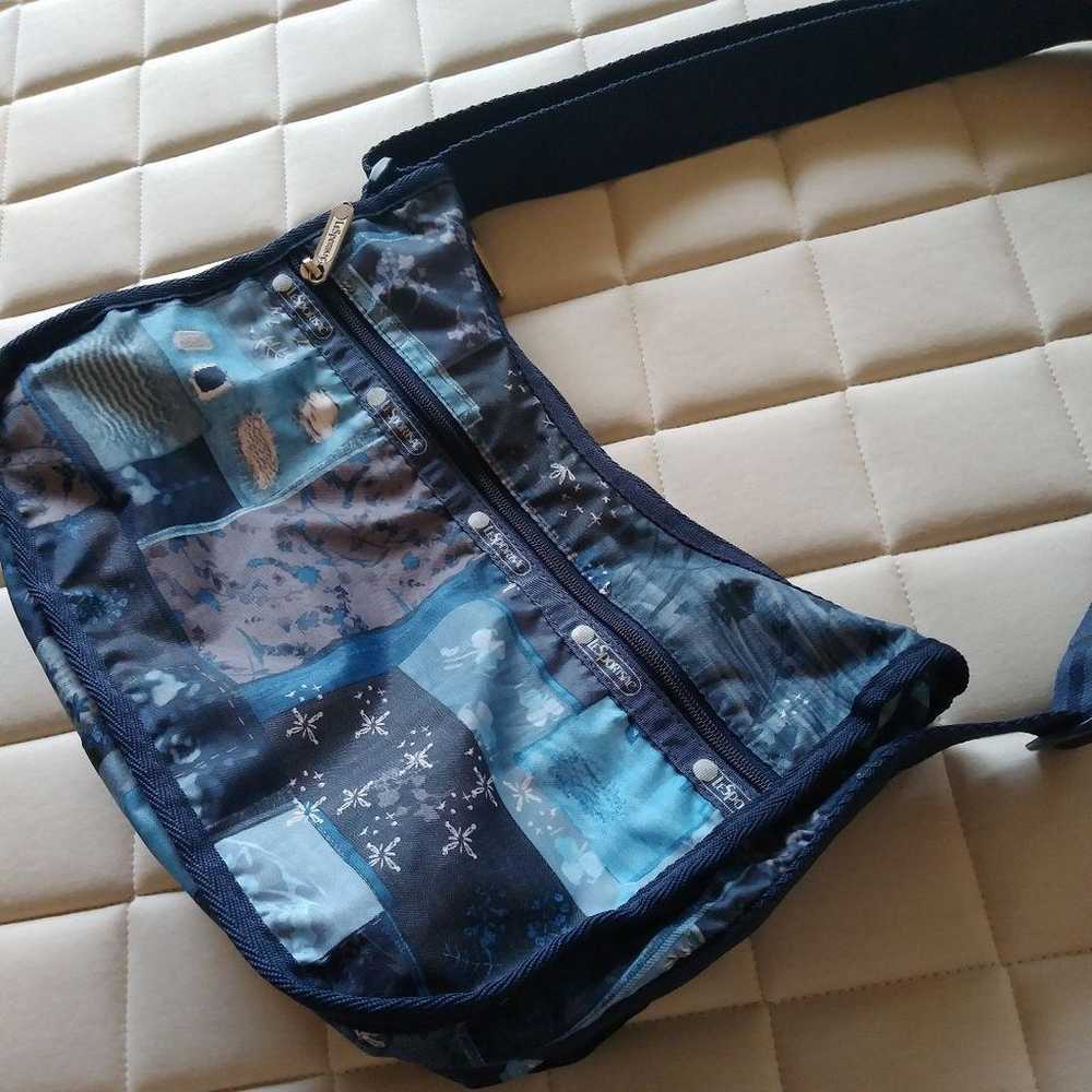 LeSportsac Denim Quilt Shoulder Bag in excellent … - image 9