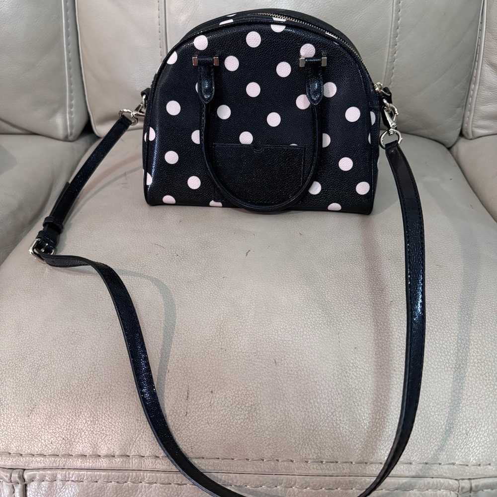 Kate Spade black and white polka dot purse - image 3