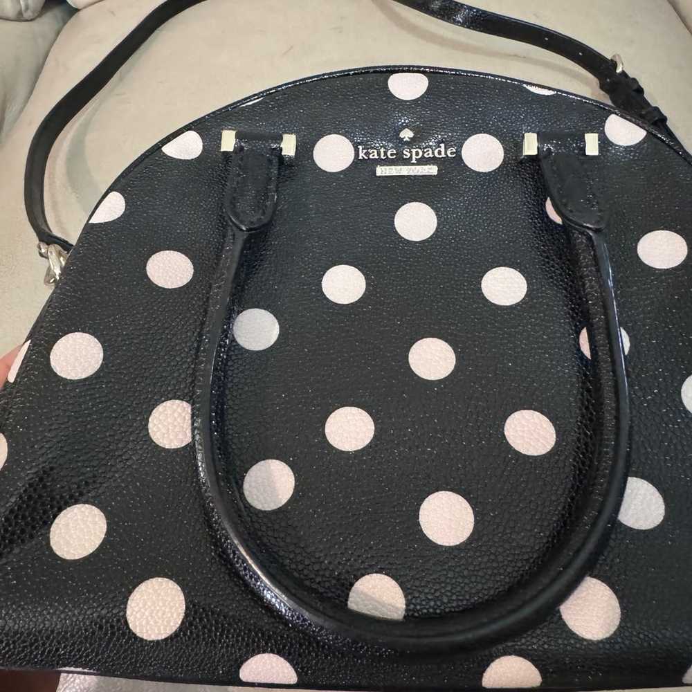 Kate Spade black and white polka dot purse - image 5