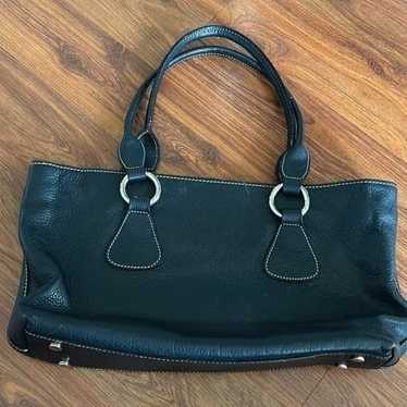 Claudia Firenze dark navy small tote bag shoulder 