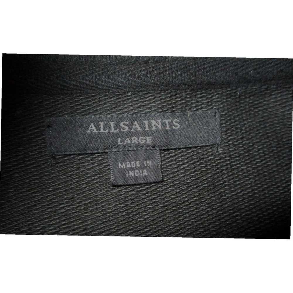 Allsaints Embroidered Sheer Sleeve Black Full Zip… - image 7