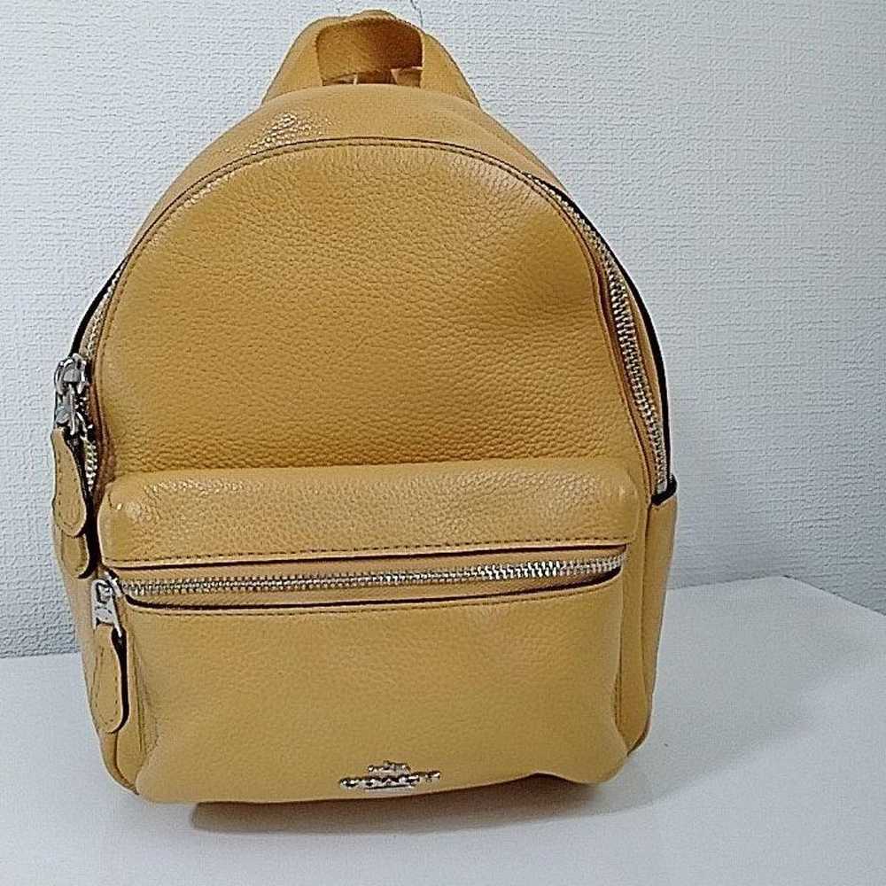 Brand new Coach mini rucksack backpack in yellow … - image 2