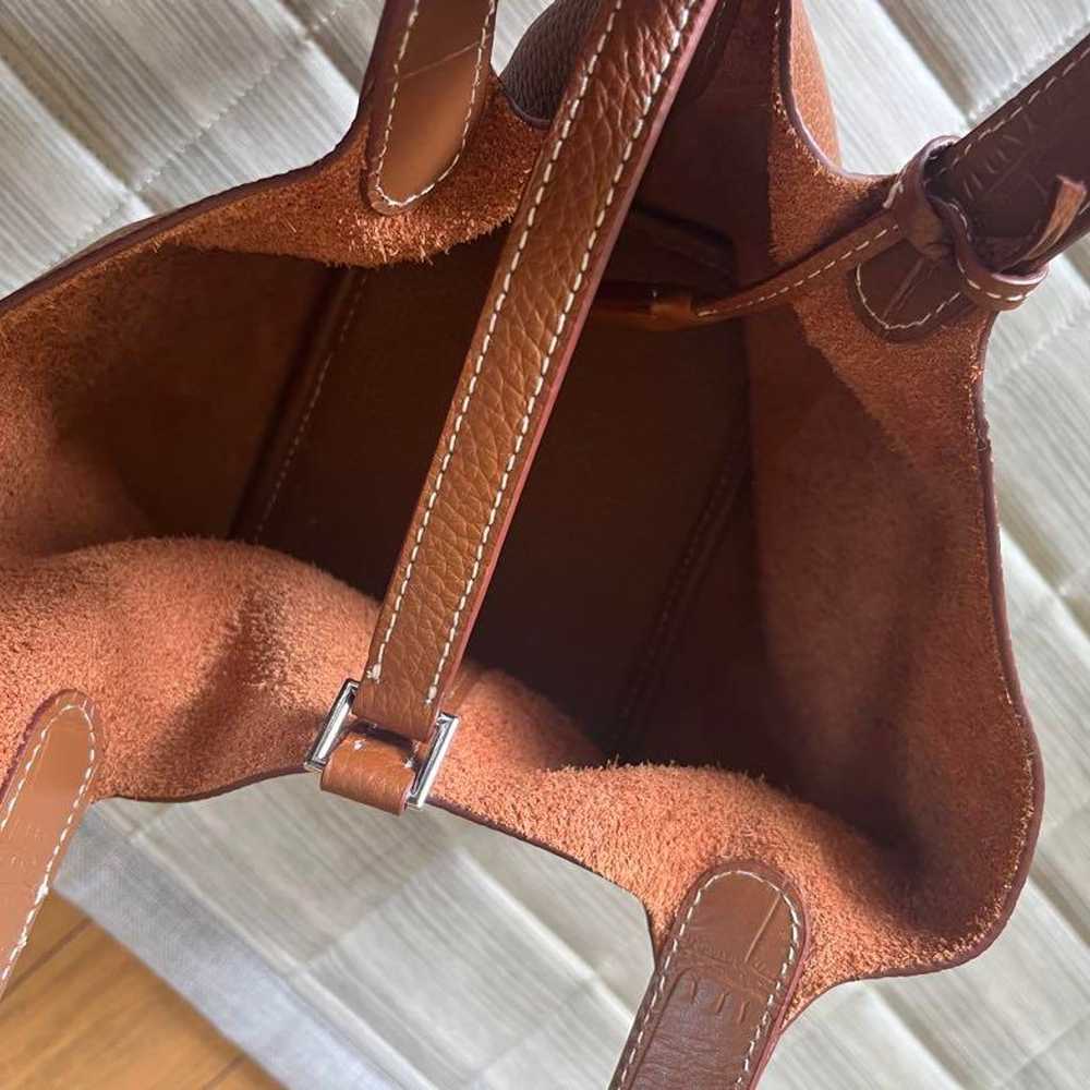 Bucket bag made of genuine leather, Pico Tan, S s… - image 3