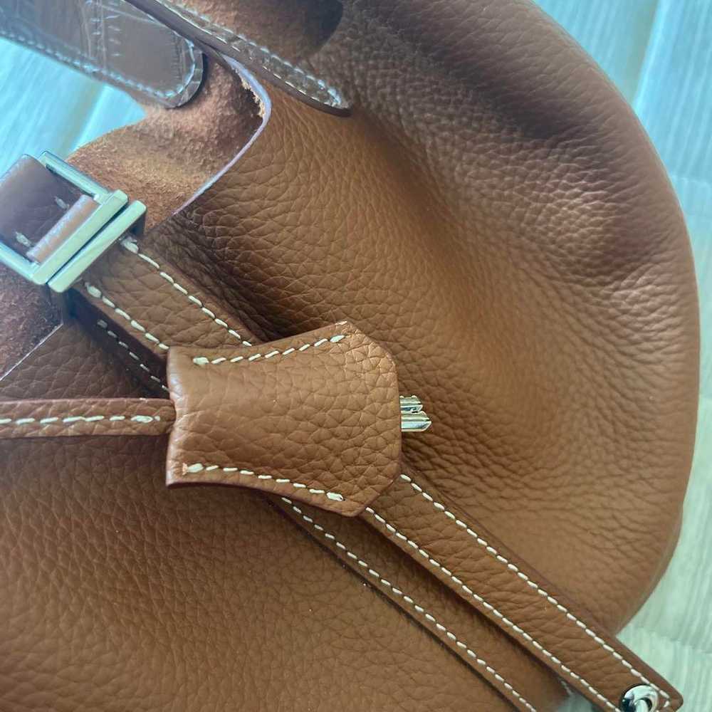 Bucket bag made of genuine leather, Pico Tan, S s… - image 4