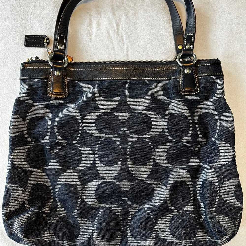 Coach denim bag - image 2