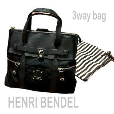 Henri Bendel 3-way bag in black with a backpack a… - image 1