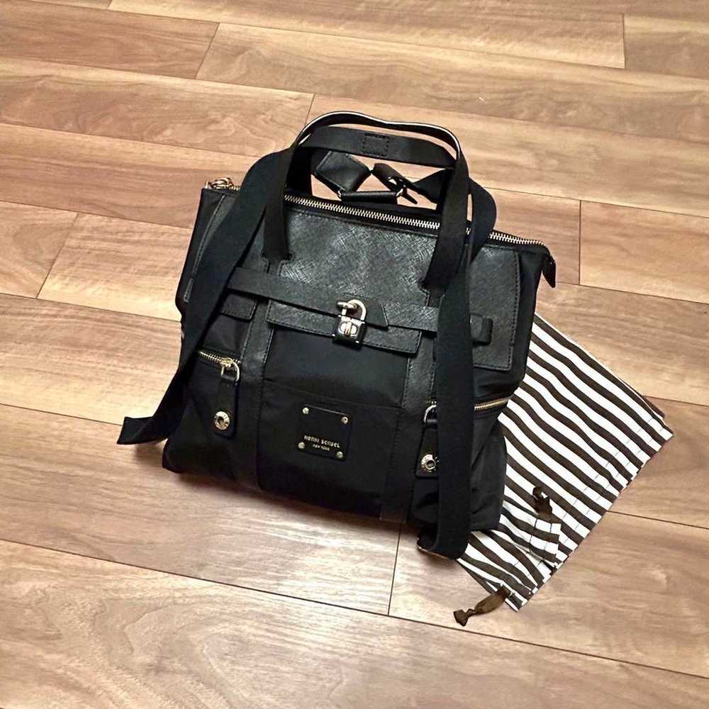 Henri Bendel 3-way bag in black with a backpack a… - image 6