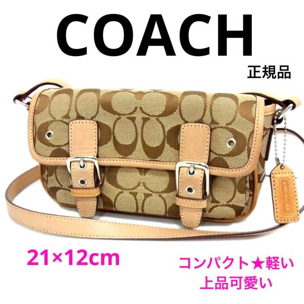 Authentic Coach Shoulder Mini Bag 6844 Signature … - image 1