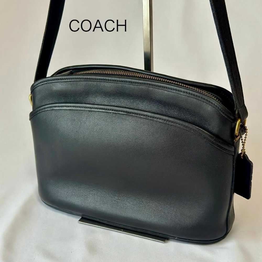 ★Great Condition★ Old Coach Shoulder Bag Black 99… - image 1