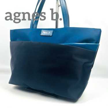 【Great Condition】 Agnes B. Handbag Tote Bicolor Ny