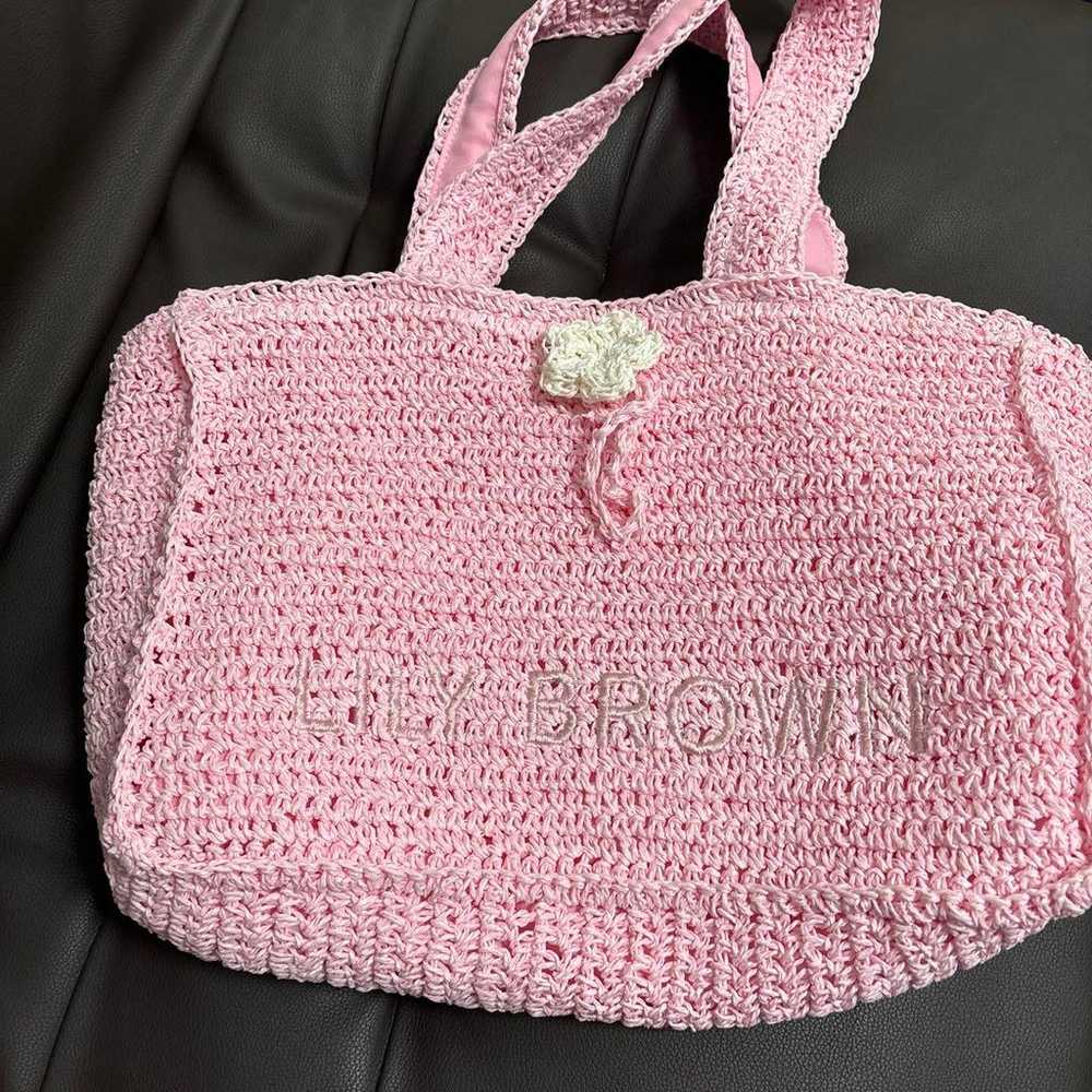 【LILY BROWN×MARY QUANT】Logo Embroidered Basket Bag - image 2