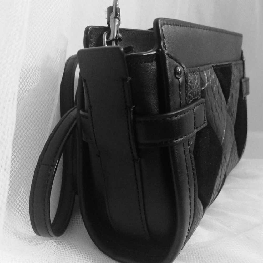 Coach Swagger Black Leather Wristlet Crossbody Wi… - image 3