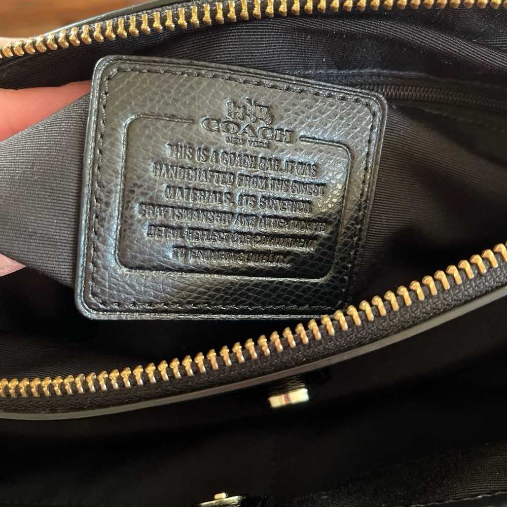 Coach Black Leather Triple Entry Purse with Remov… - image 11