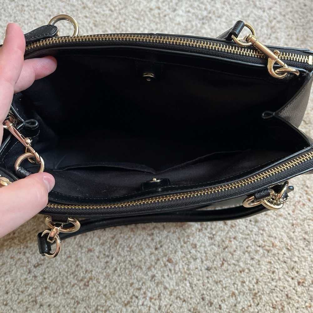 Coach Black Leather Triple Entry Purse with Remov… - image 4