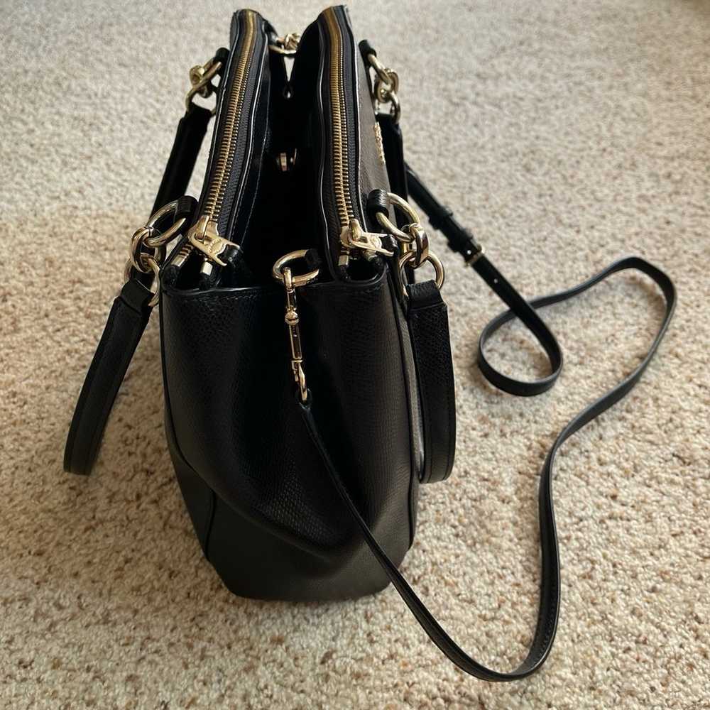 Coach Black Leather Triple Entry Purse with Remov… - image 7