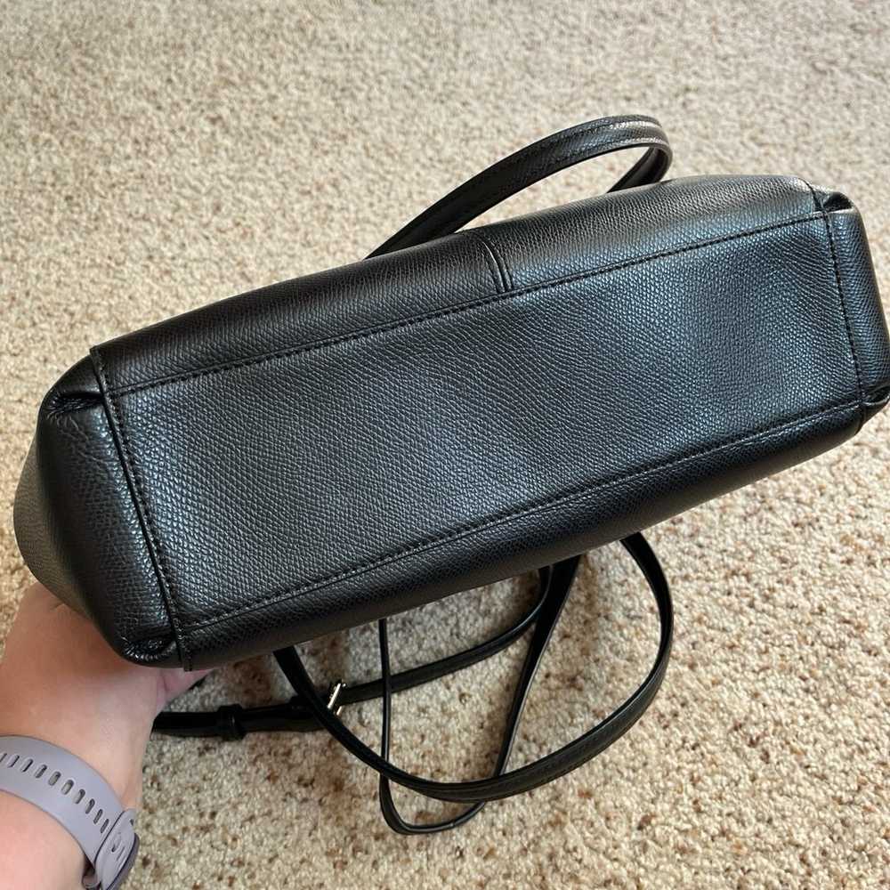 Coach Black Leather Triple Entry Purse with Remov… - image 9