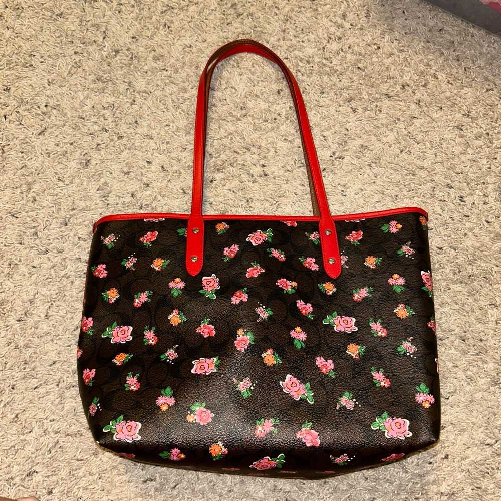 Coach Floral Tote Purse - image 2