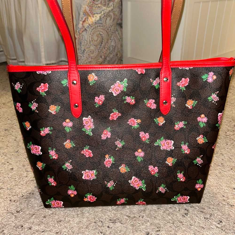 Coach Floral Tote Purse - image 4