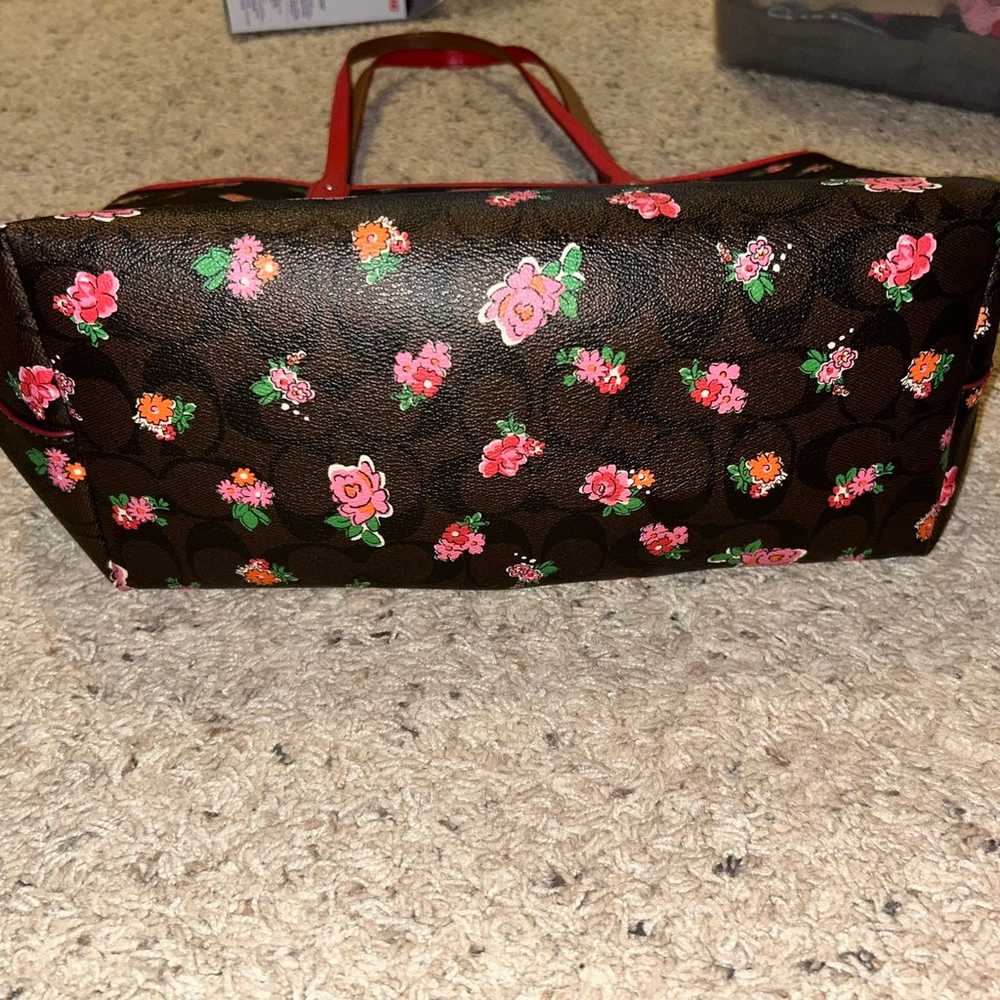 Coach Floral Tote Purse - image 8