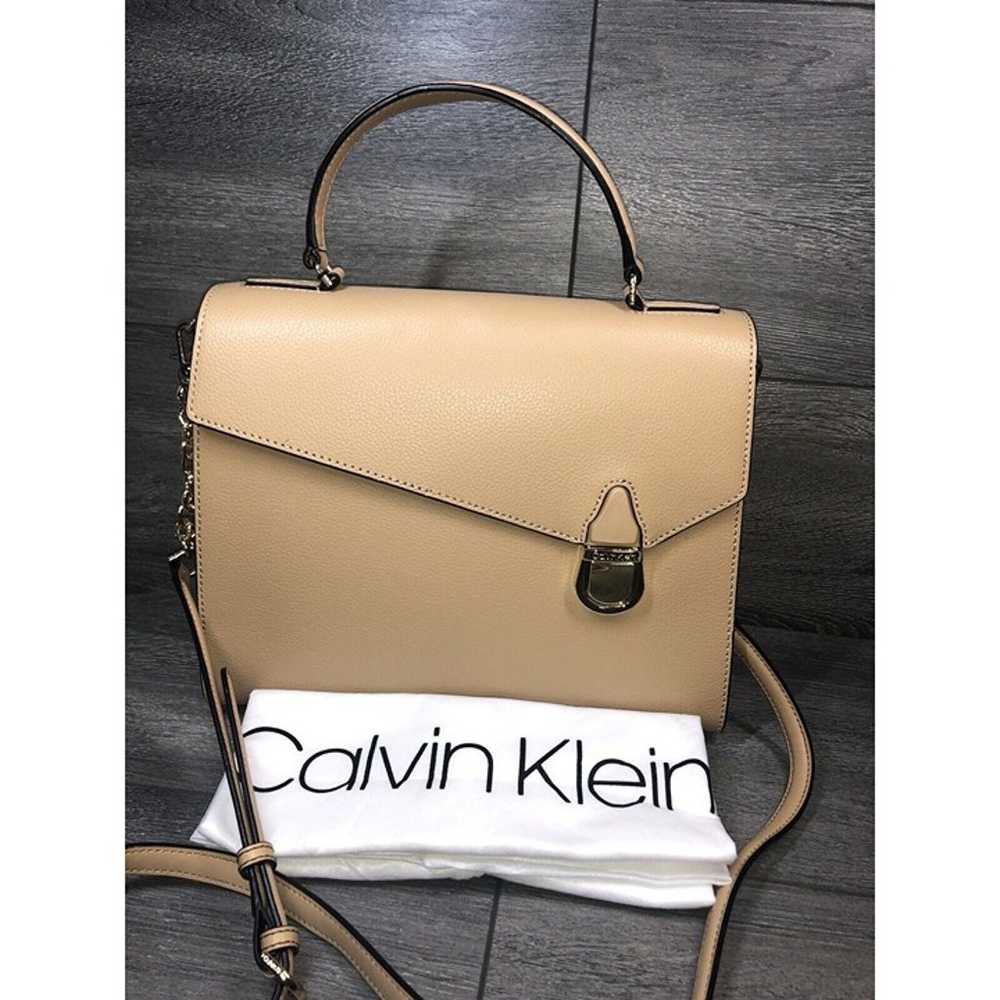 Calvin Klein Iris Hermine Leather Satchel Large C… - image 9