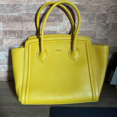 Excellent condition ☆ FURLA College Tote Bag Yell… - image 1