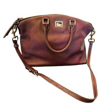 Dooney & Bourke Red maroon Leather Satchel Should… - image 1