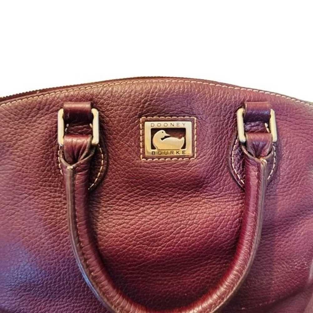 Dooney & Bourke Red maroon Leather Satchel Should… - image 3