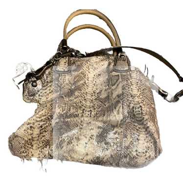 Coach Kristin Python Metallic Hobo Satchel Shoulde