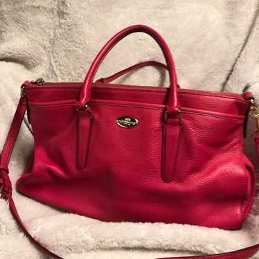 Barbie Pink Coach Pebble Leather Morgan Satchel