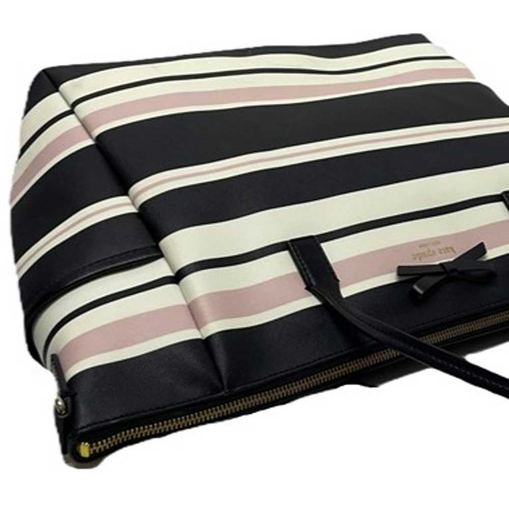 KATE SPADE Tote Bag Carryall Pink Black Stripes X… - image 4