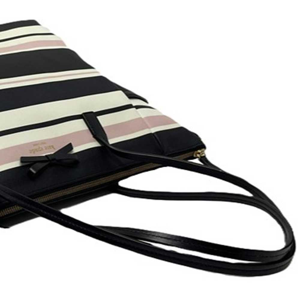 KATE SPADE Tote Bag Carryall Pink Black Stripes X… - image 5