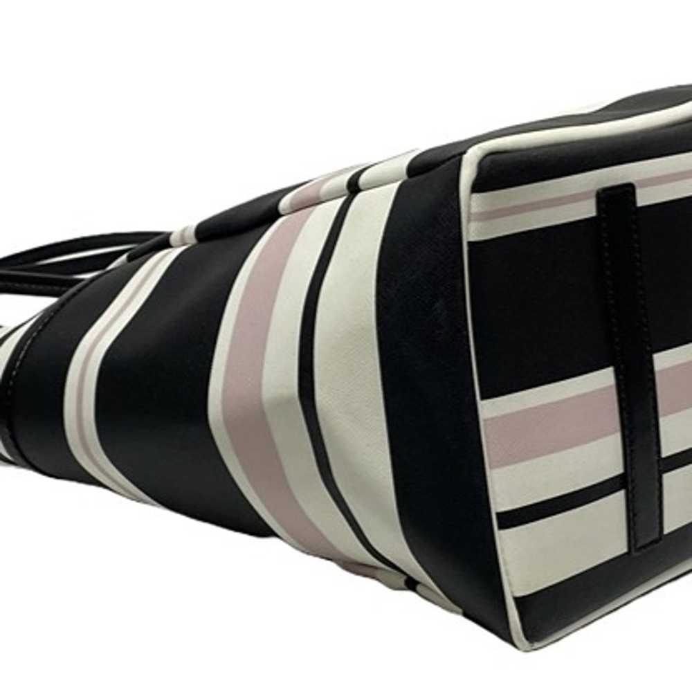 KATE SPADE Tote Bag Carryall Pink Black Stripes X… - image 7