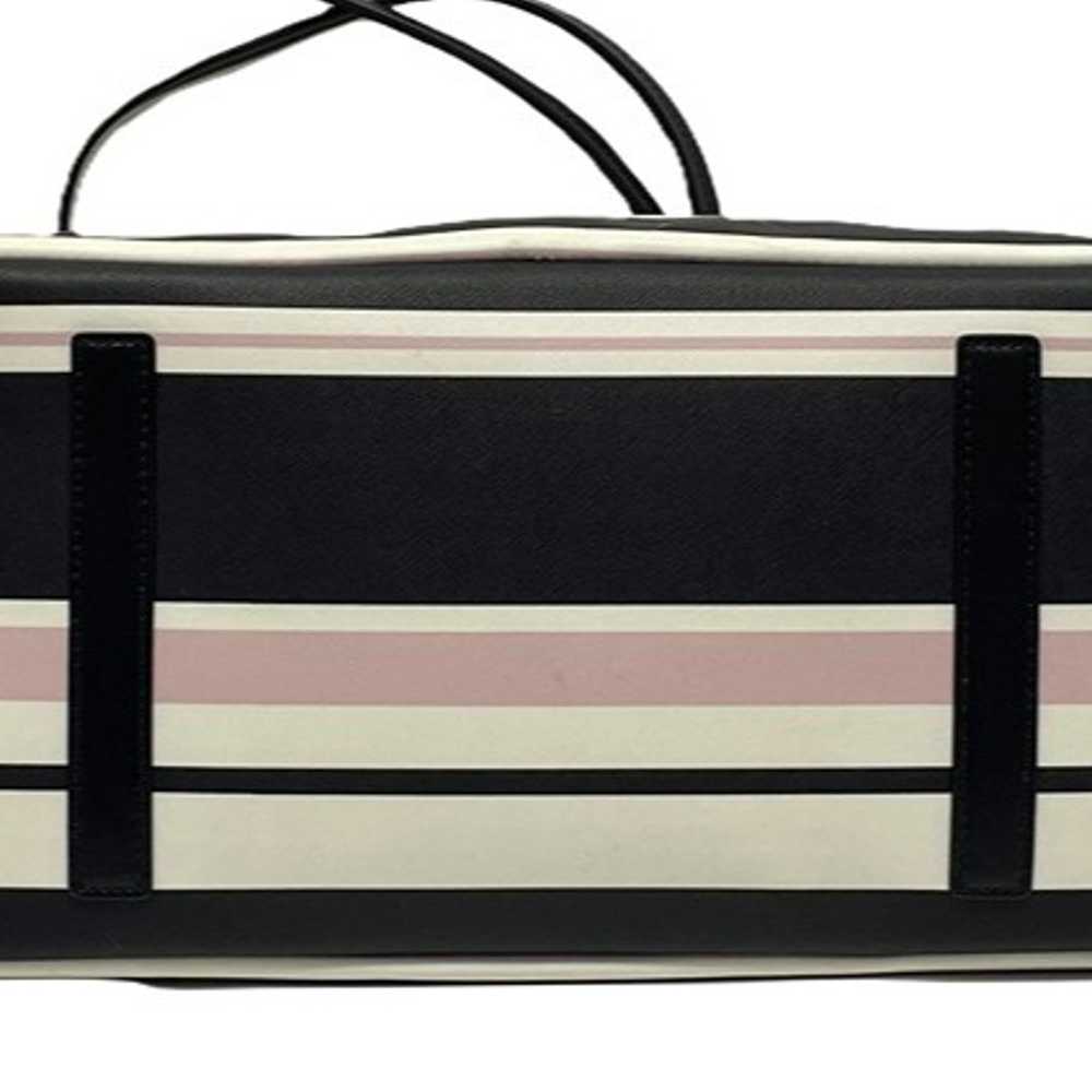 KATE SPADE Tote Bag Carryall Pink Black Stripes X… - image 9