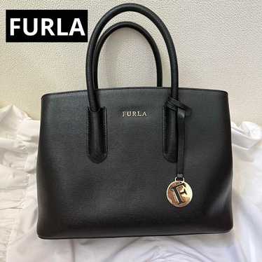 【Great Condition】FURLA Handbag Leather Black Tessa - image 1