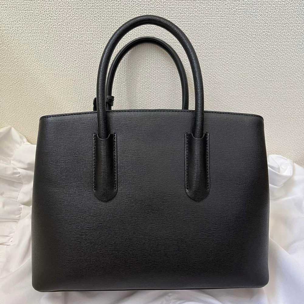 【Great Condition】FURLA Handbag Leather Black Tessa - image 2