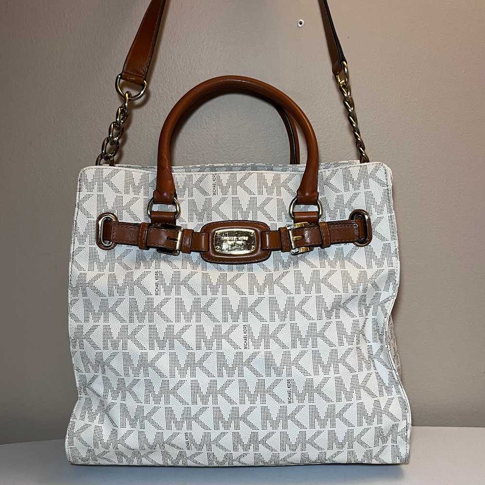 Michael Kors Coated Canvas and Leather Hamilton T… - image 1