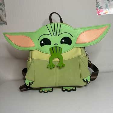 Loungefly grogu with frog mini backpack - image 1