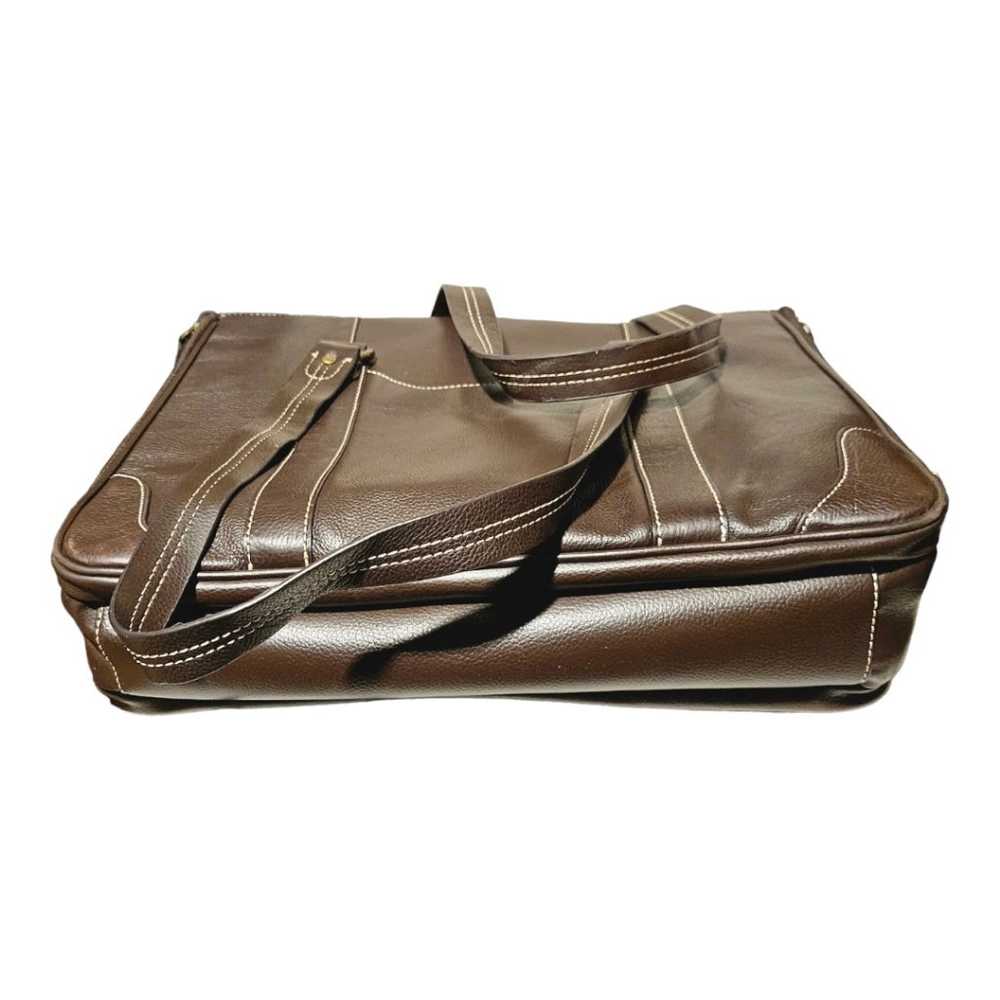 Franklin Covey Brown Leather Tote Bag - image 10