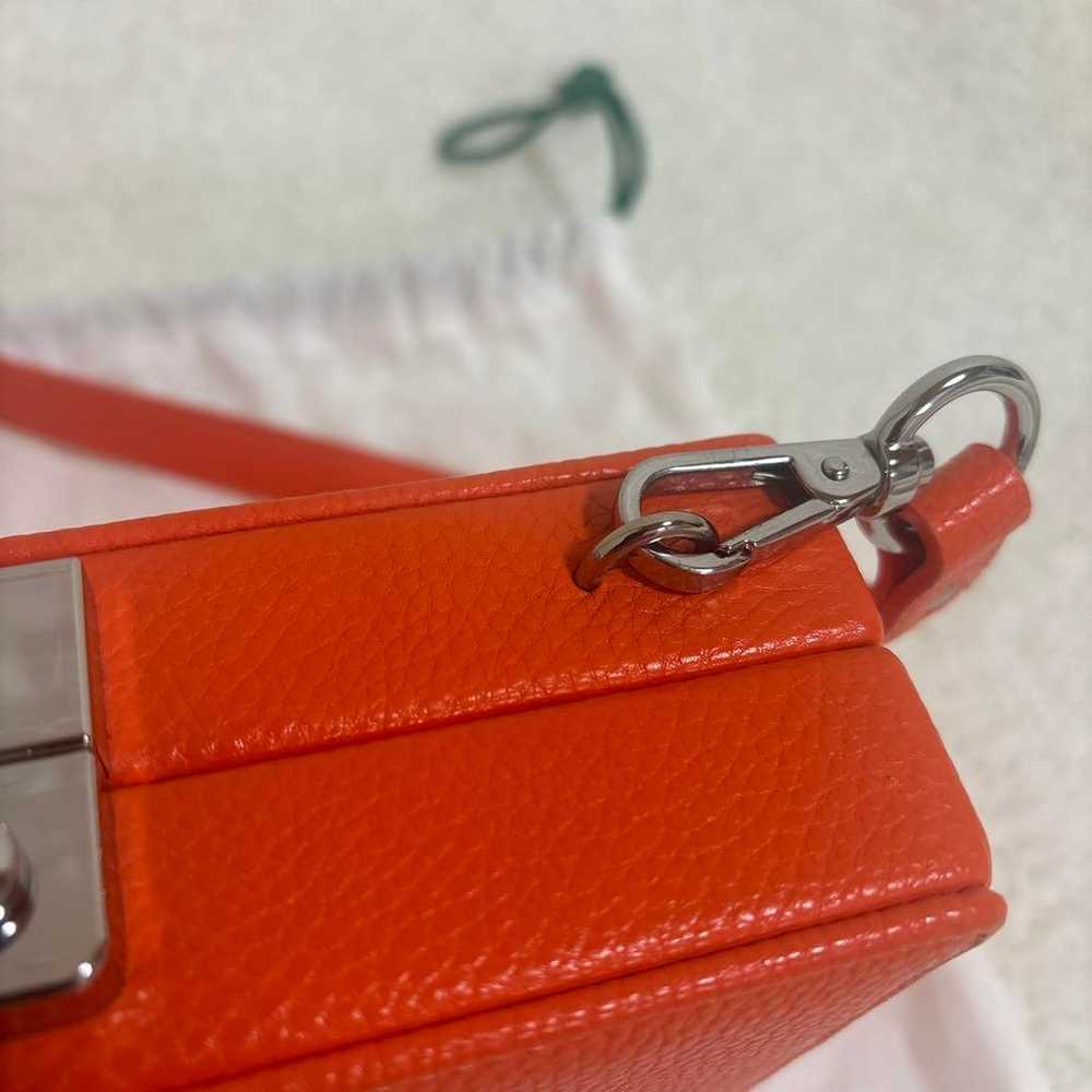 LACOSTE L!VE Leather Shoulder Bag Orange - image 5