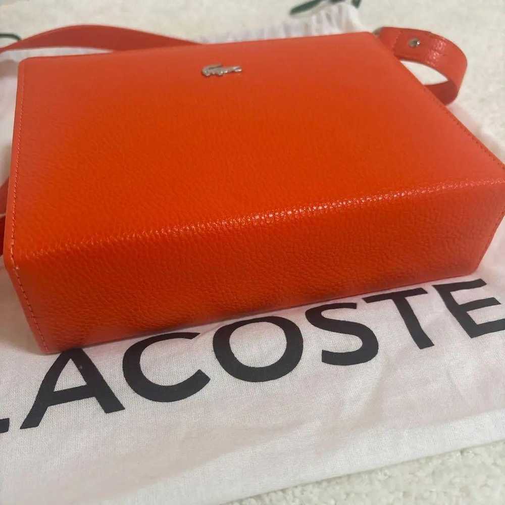 LACOSTE L!VE Leather Shoulder Bag Orange - image 6