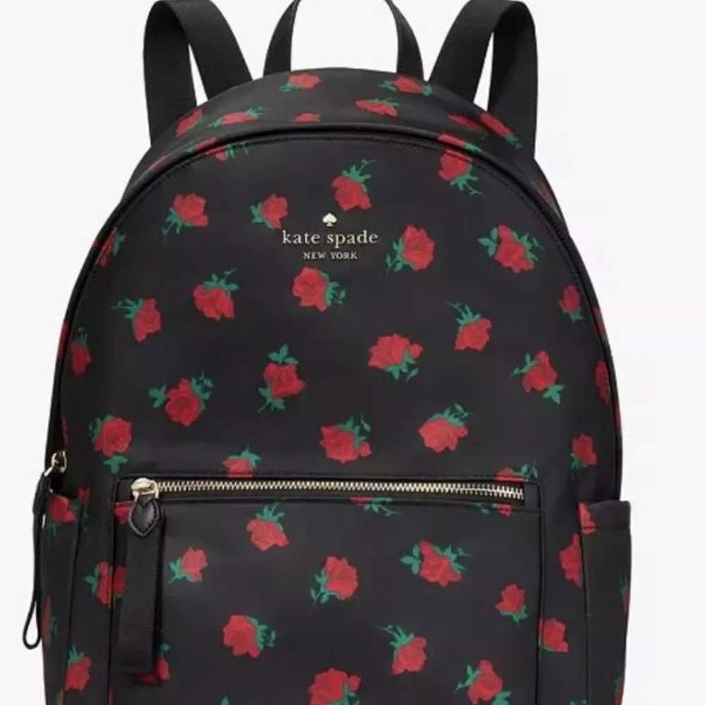 Kate Spade Chelsea Rose Toss Printed Large Backpa… - image 1