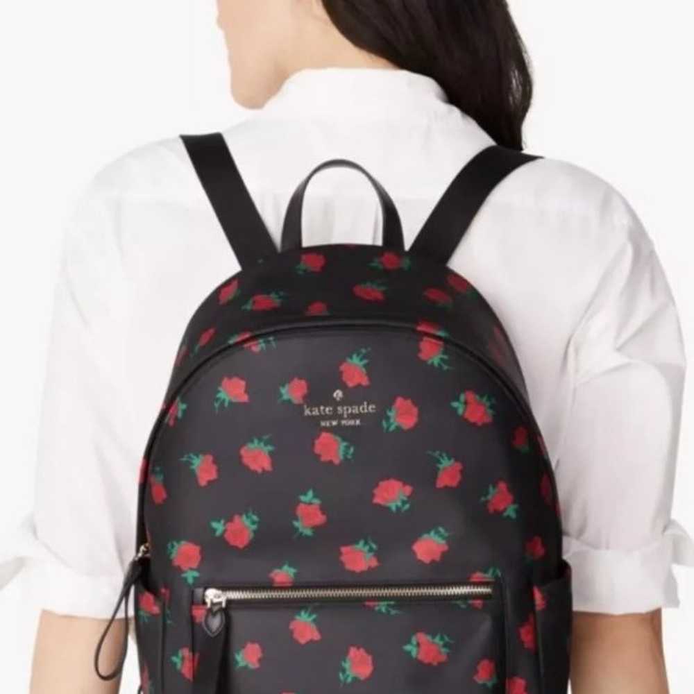 Kate Spade Chelsea Rose Toss Printed Large Backpa… - image 2