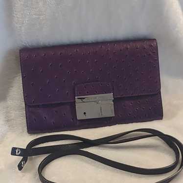 Michael Kors Collection Mia Clutch Crossbody Purp… - image 1